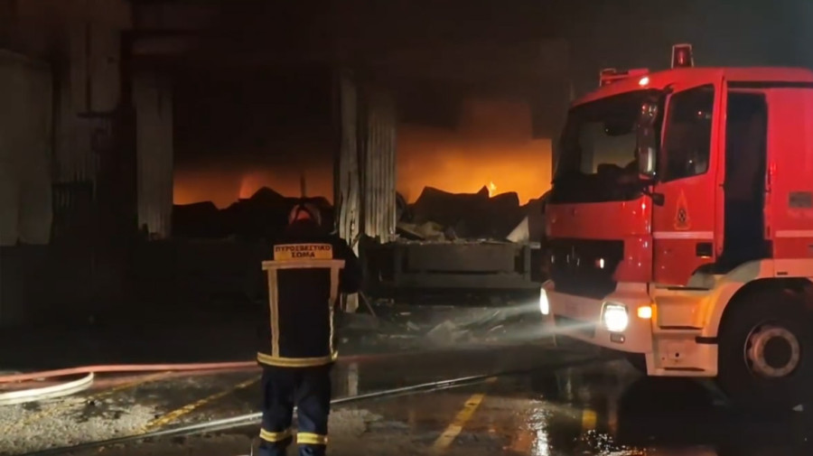 Θεσσαλονίκη: Υπό έλεγχο η φωτιά που έκαψε το εργοστάσιο αυγών