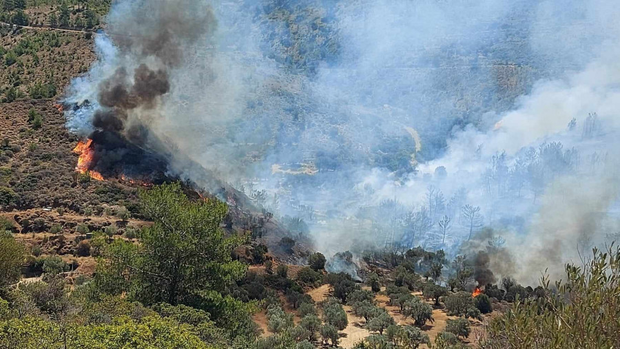 Πυρκαγιά στη Χίο- Ήχησε το 112 για εκκένωση περιοχής