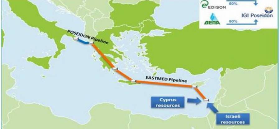 EastMed: Πέντε σταθμοί για τον αγωγό μέχρι το 2024