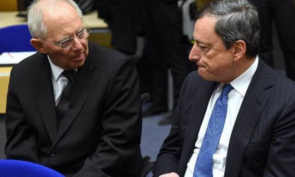 Λόγω αντιπαράθεσης Σόιμπλε-Ντράγκι διεκόπη το Eurogroup