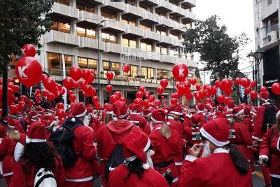 Η Κωτσόβολος στο  6o Santa Run στο Κέντρο της Αθήνας